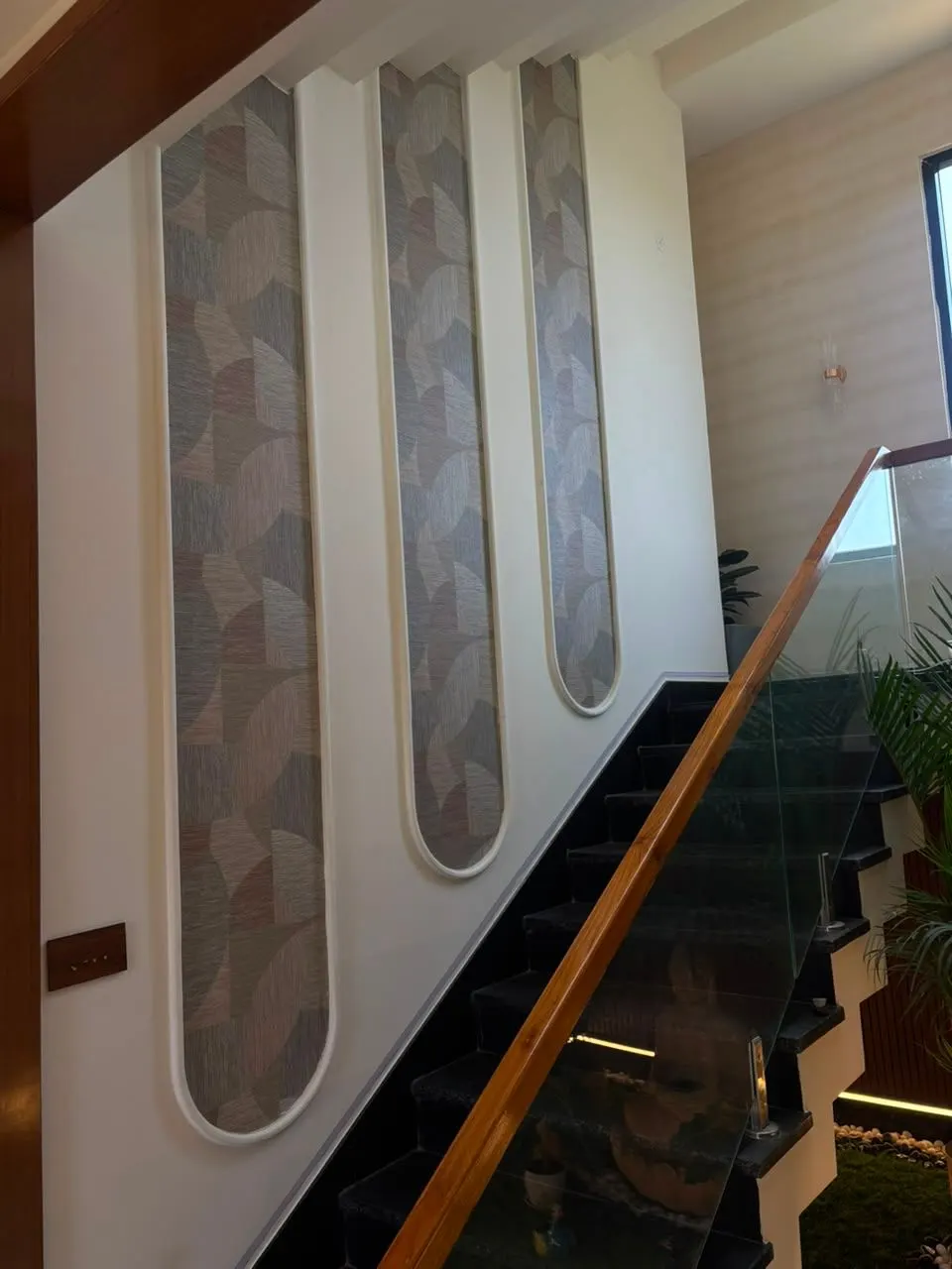 Staircase feature wall, Residential project, Anjanapura